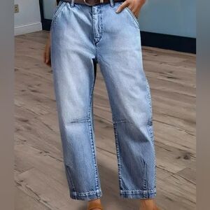Stylish Light Blue Wide Leg Jeans